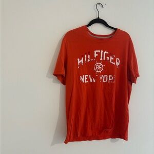 Vintage Tommy Hilfiger Vibrant Red V-Neck Tee